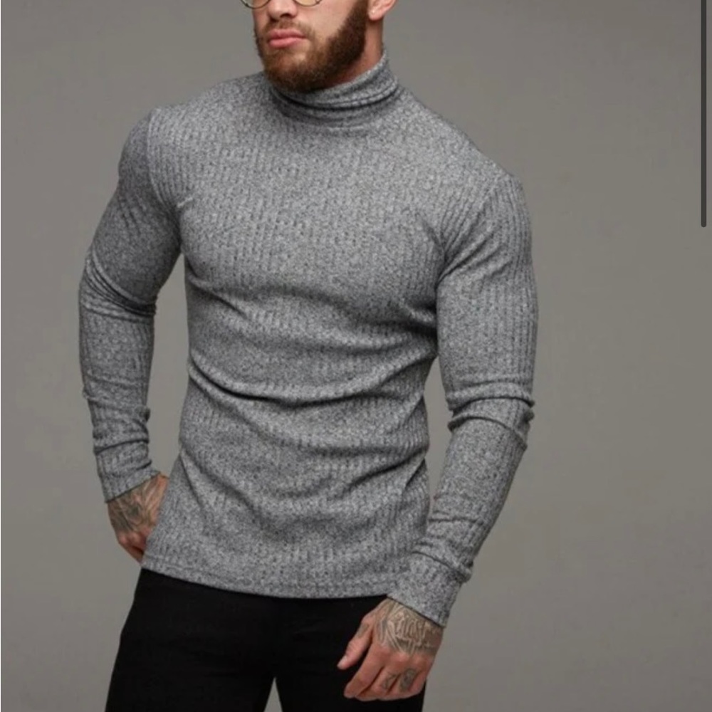 NWT Limitsix Damian Turtleneck Sweater gray in size XXL.